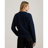 Lauren Ralph Lauren Intarsia-Knit Dog Cotton Jumper In Lauren Navy