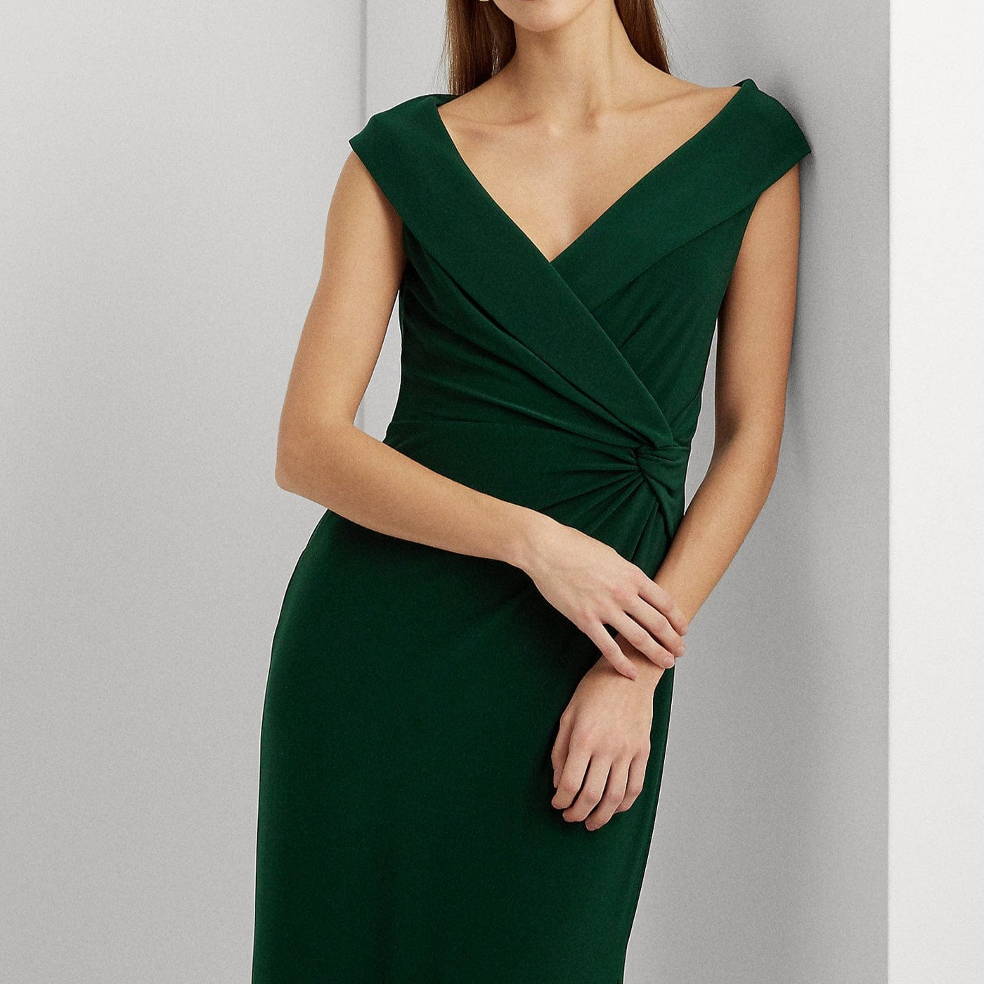 Lauren Ralph Lauren Jersey Off-the-Shoulder Gown