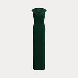 Lauren Ralph Lauren Jersey Off-the-Shoulder Gown