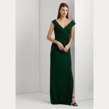 Lauren Ralph Lauren Jersey Off-the-Shoulder Gown