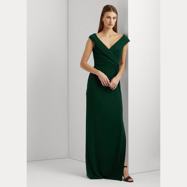 Ralph lauren cold shoulder jersey gown shop