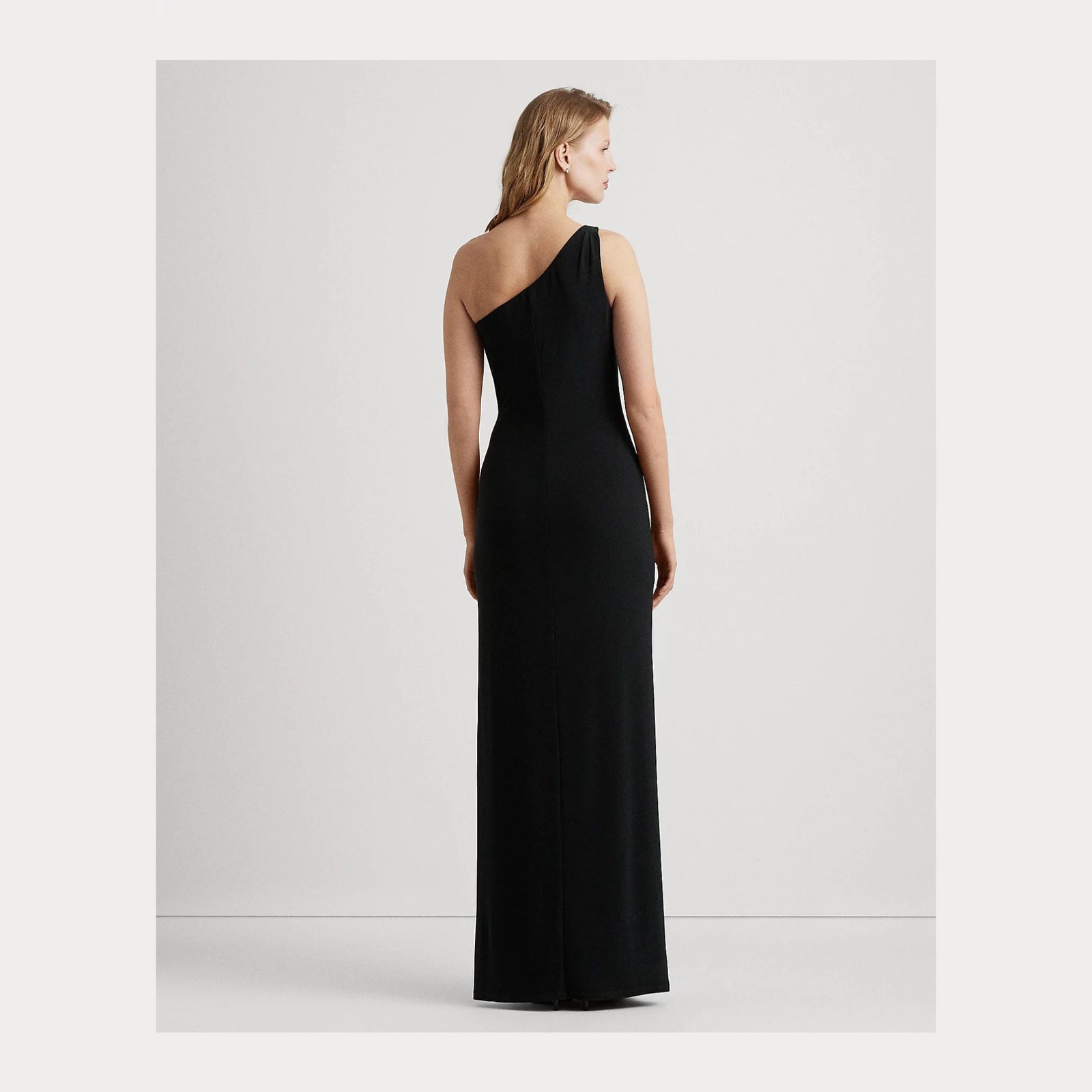 Lauren Ralph Lauren Jersey One-Shoulder Gown