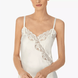 Lauren Ralph Lauren Lace Trim Signature Satin Chemise, Ivory