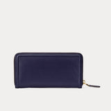 Lauren Ralph Lauren Leather Continental Wallet French Navy