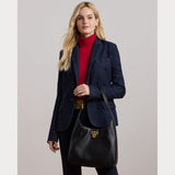 Lauren Ralph Lauren Leather Large Tanner Shoulder Bag in Black