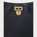 Lauren Ralph Lauren Leather Large Tanner Shoulder Bag in Black