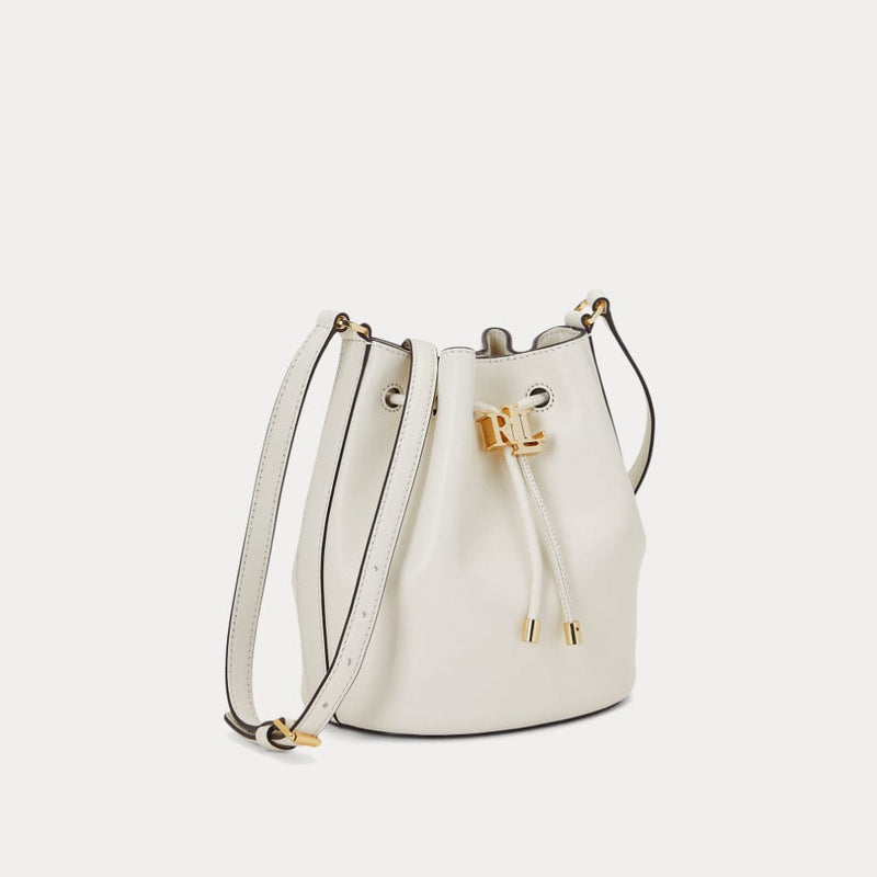 Lauren Ralph Lauren Leather Medium Andie Drawstring Bag Vanilla
