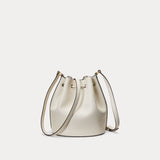 Lauren Ralph Lauren Leather Medium Andie Drawstring Bag Vanilla