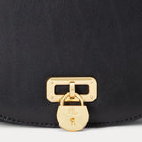 Lauren Ralph Lauren Leather Medium Tanner Crossbody Bag In Black