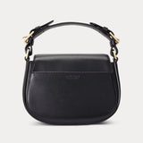 Lauren Ralph Lauren Leather Medium Tanner Crossbody Bag In Black