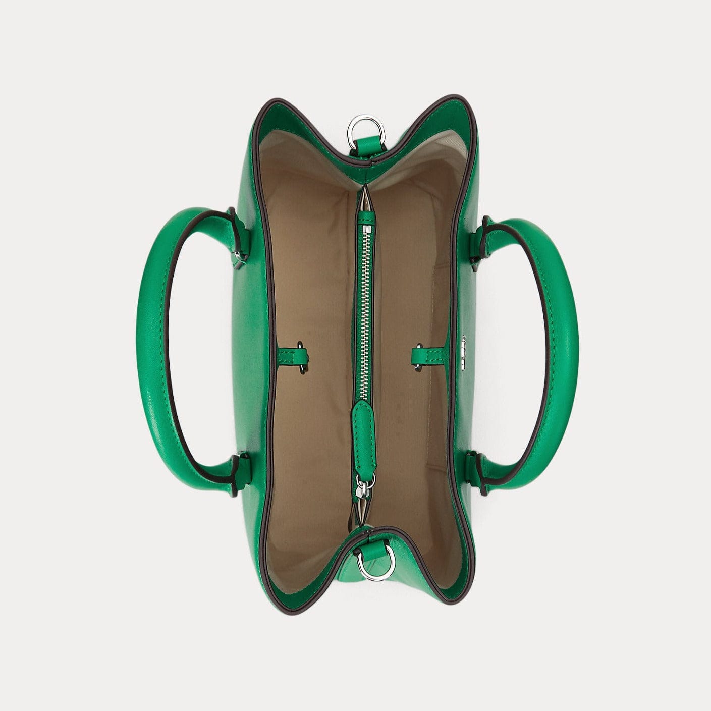 Lauren Ralph Lauren Leather Small Marcy Satchel Palm Leaf