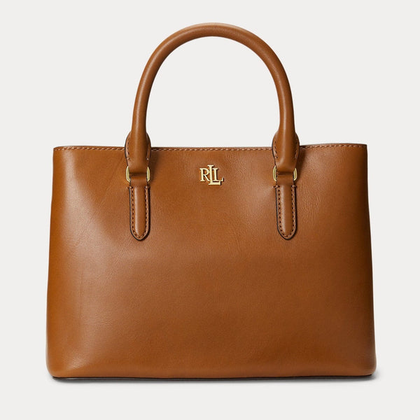 Lauren Ralph Lauren Leather Small Marcy Satchel Tan 