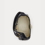 Lauren Ralph Lauren Leather Small Tanner Shoulder Bag in Black