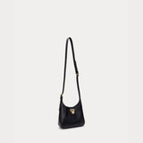 Lauren Ralph Lauren Leather Small Tanner Shoulder Bag in Black