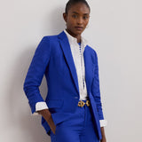 Lauren Ralph Lauren Linen-Blend Twill Blazer In New Sapphire