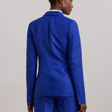 Lauren Ralph Lauren Linen-Blend Twill Blazer In New Sapphire