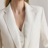 Lauren Ralph Lauren Linen-Blend Twill Blazer In White
