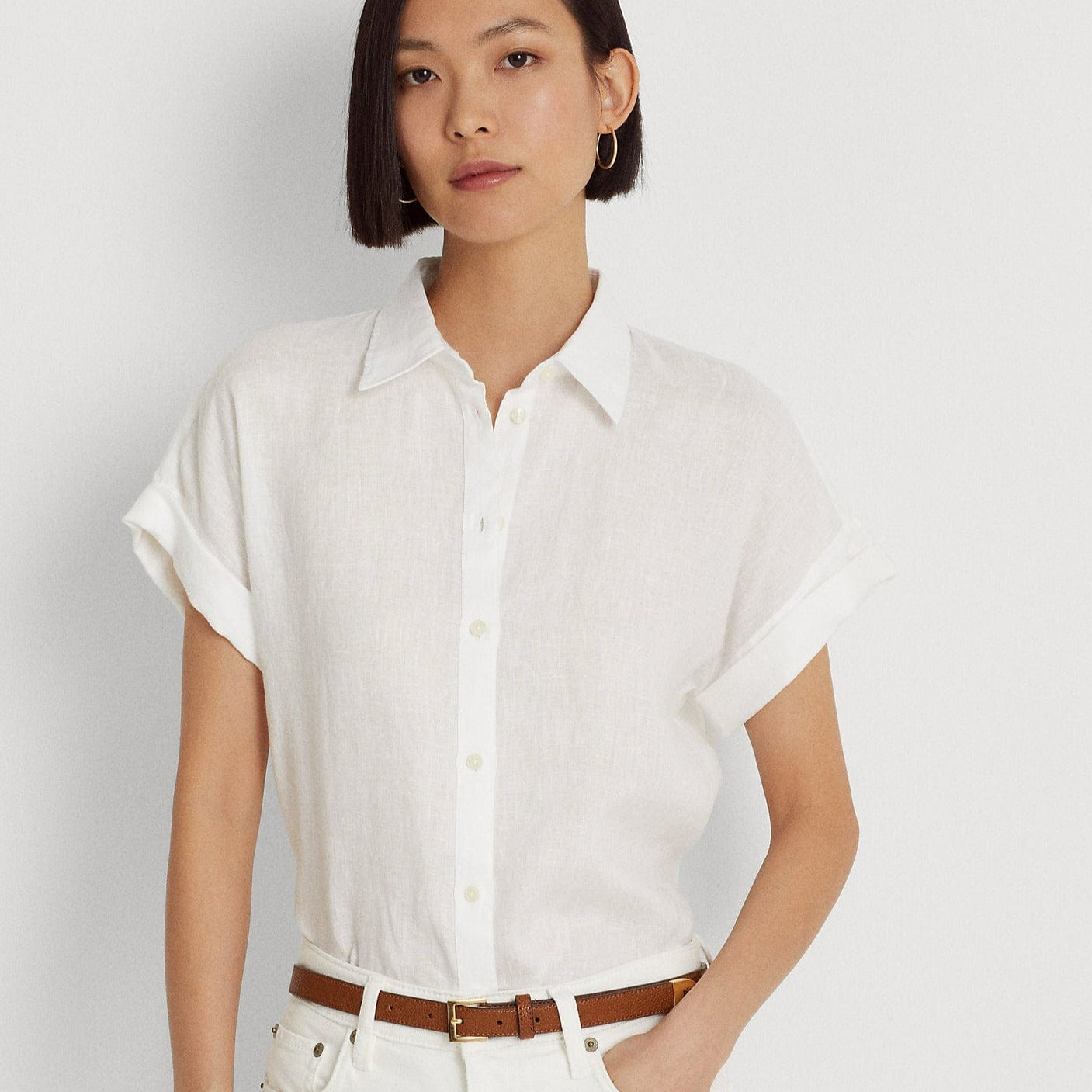 Lauren Ralph Lauren Linen Dolman-Sleeve Shirt