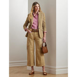 Lauren Ralph Lauren Linen Long Sleeve Shirt In Rose Mauve