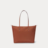 Lauren Ralph Lauren Medium Keaton Nylon Tote Bag In Red Terracotta