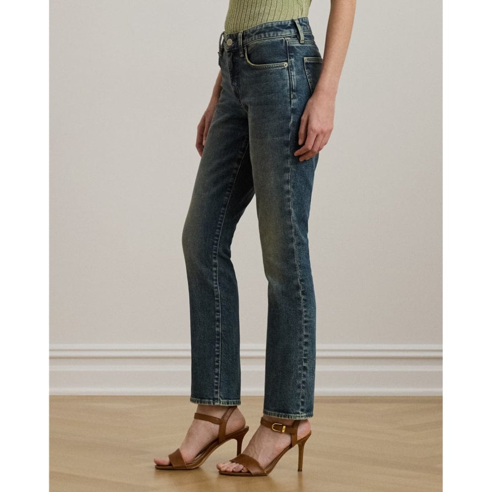 Lauren Ralph Lauren Mid-Rise Straight Ankle Jean In Haze Wash