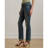 Lauren Ralph Lauren Mid-Rise Straight Ankle Jean In Haze Wash