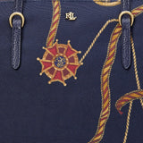 Lauren Ralph Lauren Nylon Medium Keaton Tote Bag In Navy