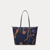 Lauren Ralph Lauren Nylon Medium Keaton Tote Bag In Navy