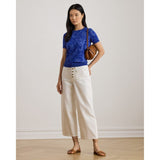 Lauren Ralph Lauren Paisley Short-Sleeve Jumper In Blue Multi