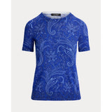 Lauren Ralph Lauren Paisley Short-Sleeve Jumper In Blue Multi