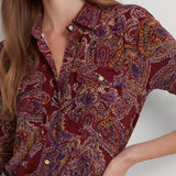 Lauren Ralph Lauren Paisley Stretch Jersey Shirt