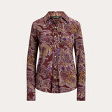 Lauren Ralph Lauren Paisley Stretch Jersey Shirt