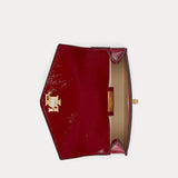 Lauren Ralph Lauren Patent Leather Small Farrah Satchel In Festive Red