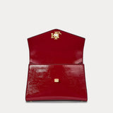Lauren Ralph Lauren Patent Leather Small Farrah Satchel In Festive Red