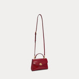 Lauren Ralph Lauren Patent Leather Small Farrah Satchel In Festive Red