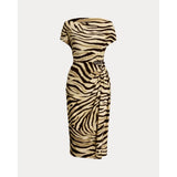 Lauren Ralph Lauren Print Buckle-Trim Off-the-Shoulder Dress