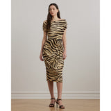 Lauren Ralph Lauren Print Buckle-Trim Off-the-Shoulder Dress