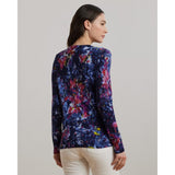 Lauren Ralph Lauren Print Cotton-Blend Jumper In Blue Multi