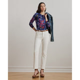 Lauren Ralph Lauren Print Cotton-Blend Jumper In Blue Multi