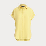 Lauren Ralph Lauren Relaxed Fit Linen Short-Sleeve Shirt in Primrose Yellow