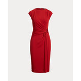 Lauren Ralph Lauren Ring-Trim Jersey Cap-Sleeve Dress