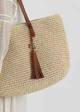 Lauren Ralph Lauren Straw Medium Whitney Tote