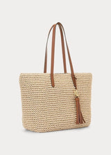 Lauren Ralph Lauren Straw Medium Whitney Tote