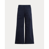 Lauren Ralph Lauren Stretch Chino Wide-Leg Cropped Trouser In Lauren Navy