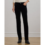 Lauren Ralph Lauren Stretch Corduroy Straight Trouser In Black