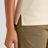 Lauren Ralph Lauren Stretch Cotton Boatneck Tee in Cream
