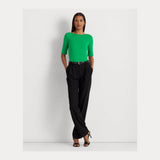 Lauren Ralph Lauren Stretch Cotton Boatneck Top