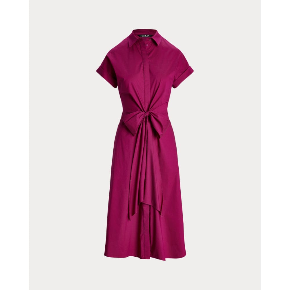 Lauren Ralph Lauren Stretch Cotton Shirtdress In Fuchsia Berry