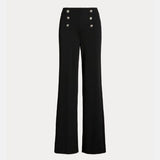 Lauren Ralph Lauren Stretch Jersey Wide-Leg Trouser In Navy