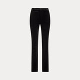 Lauren Ralph Lauren Stretch Velvet Straight Trouser In Black